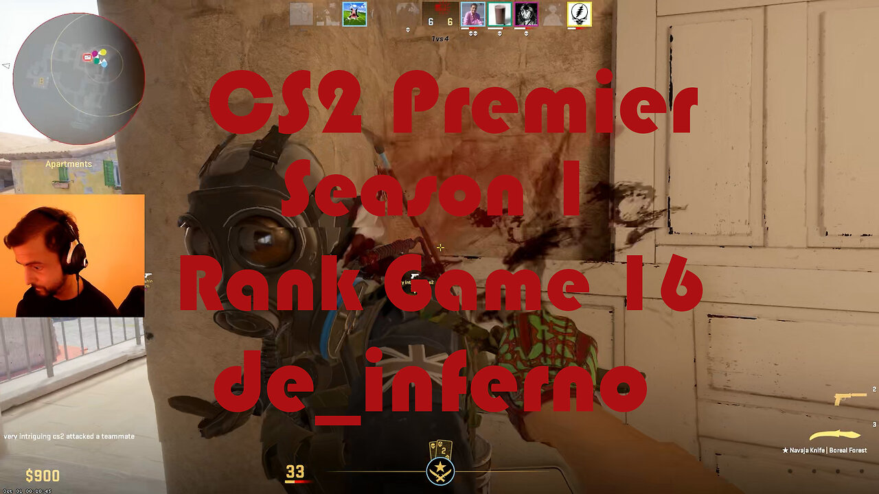 CS2 Premier Matchmaking - Season 1 - Rank Game 16 - de_inferno