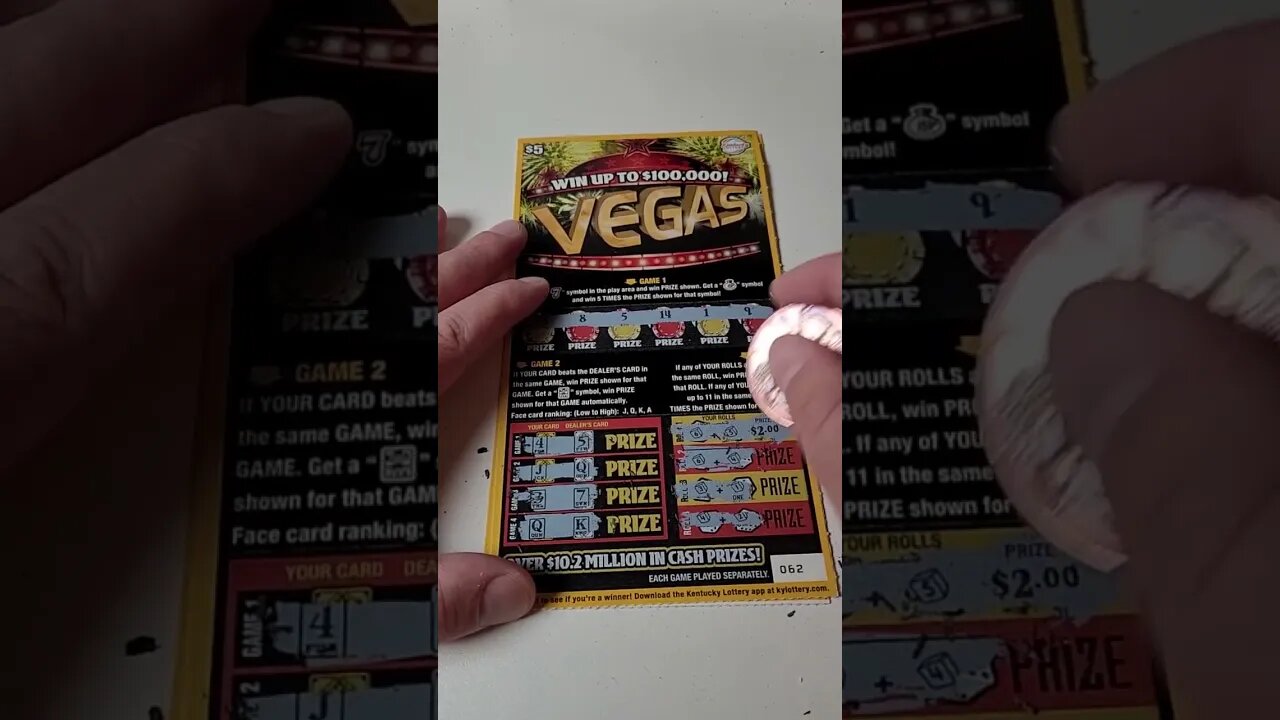 Vegas Lottery Ticket Scratch Offs from the Kentucky Lottery! #lottery