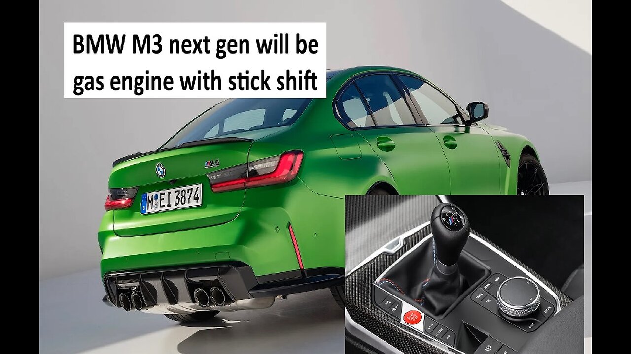 BMW M3 to keep gas engine and stick shift for at least 1 more generation