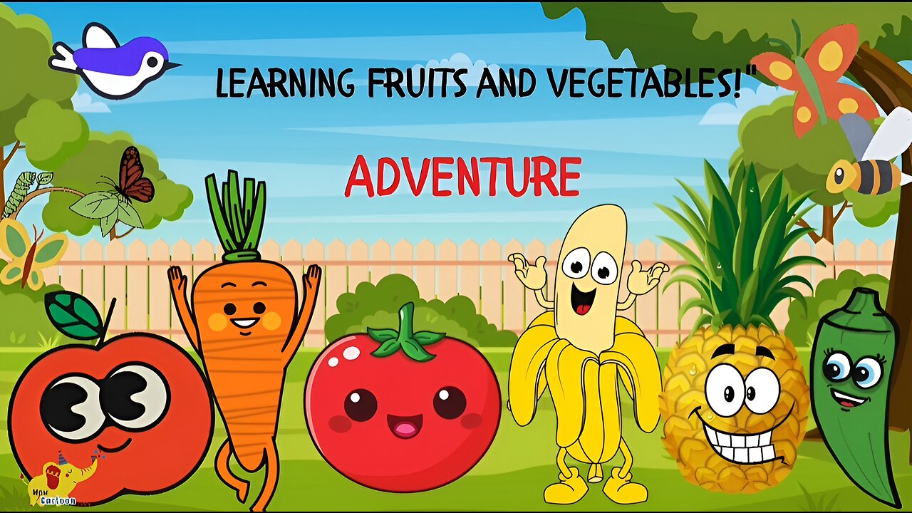 Learning Fruits and Vegetables Adventure Story | Fruits Learning for Toddlers🍓🍎 #fruits #toddlers