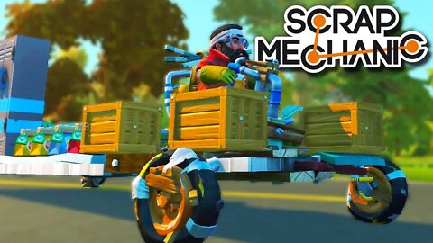 SCRAP MECHANIC SURVIVAL - ATACARAM MINHA PLANTAÇÃO, FIZ MEU CARRO COM SUCATA!