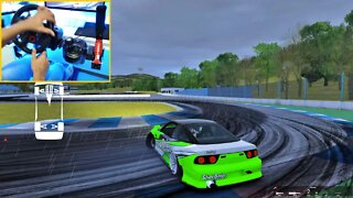 DRIFTING NISSAN 180SX (Steering Wheel + Shifter) Assetto Corsa Drift Mods