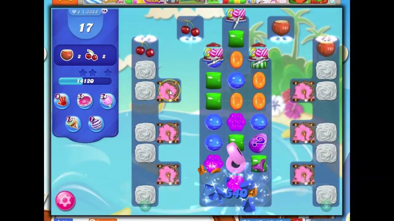 Candy Crush Level 3388 Talkthrough, 20 Moves 0 Boosters