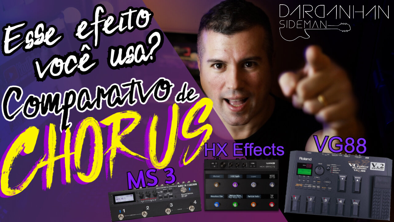 Comparativo de CHORUS no Line6 HX Effects, Boss MS3 e Roland VG88. E você? Usa esse efeito?