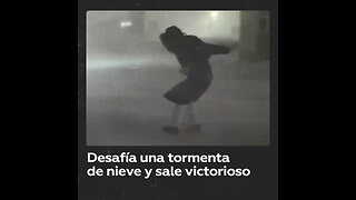 Ni una tormenta de nieve pudo frenarlo