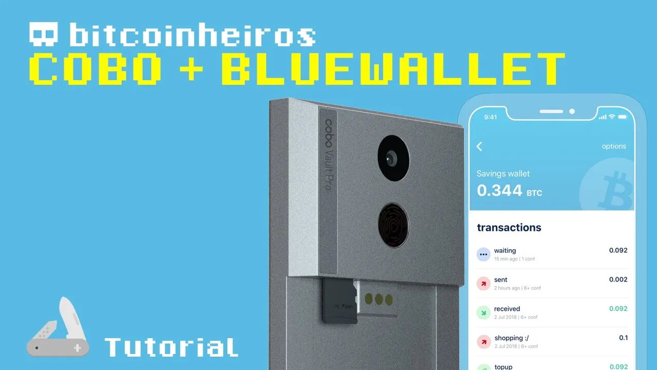 Usando a Cobo Vault (Keystone) com a BlueWallet no celular