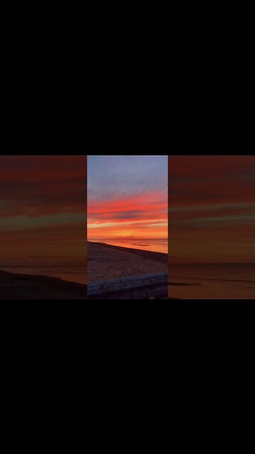 Golden orange sunset in Canada