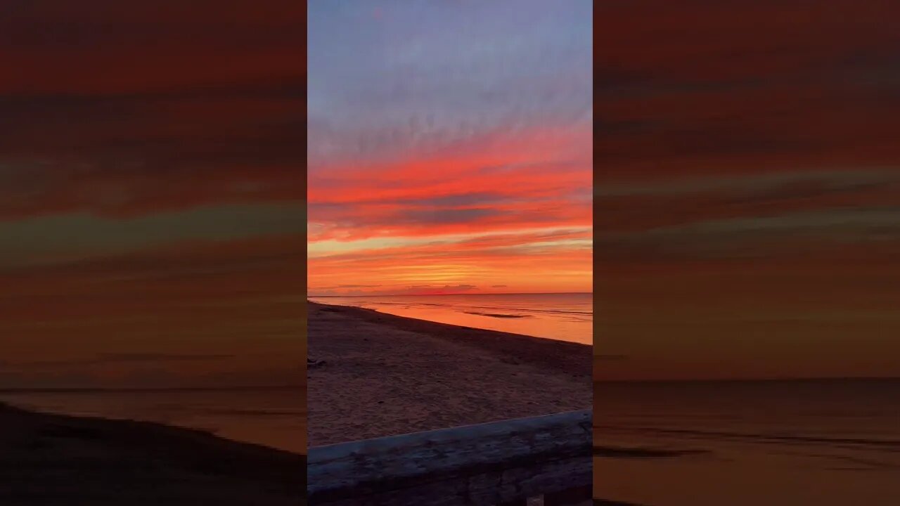 Golden orange sunset in Canada