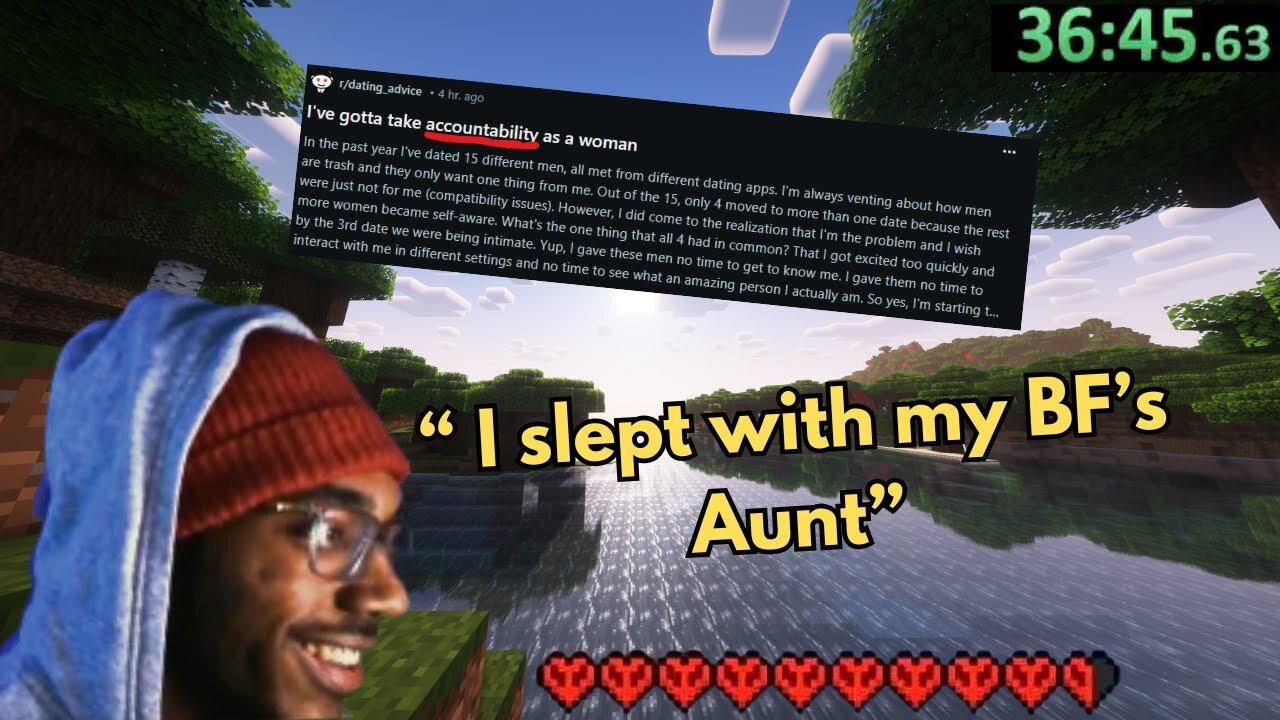 Roasting Reddit While Speedrunning Hardcore Minecraft