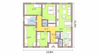 planta baixa 11x12 casa teria