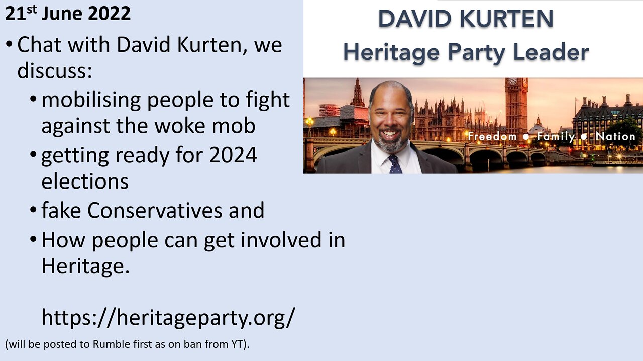 Fascinating chat with David Kurten, head of Heritage Party