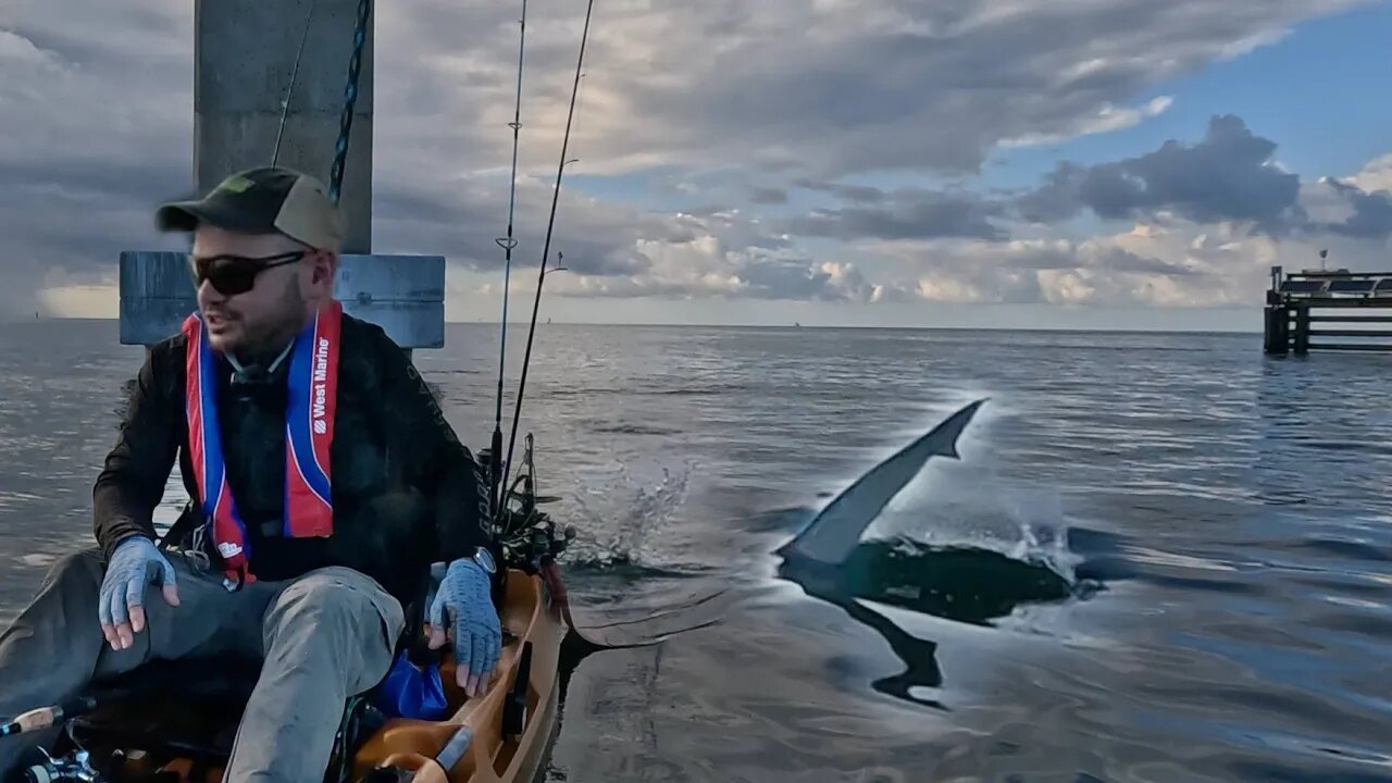 Terrifying Massive Shark Attack! Kayak Fishing 7 Miles Bridge, Florida Keys