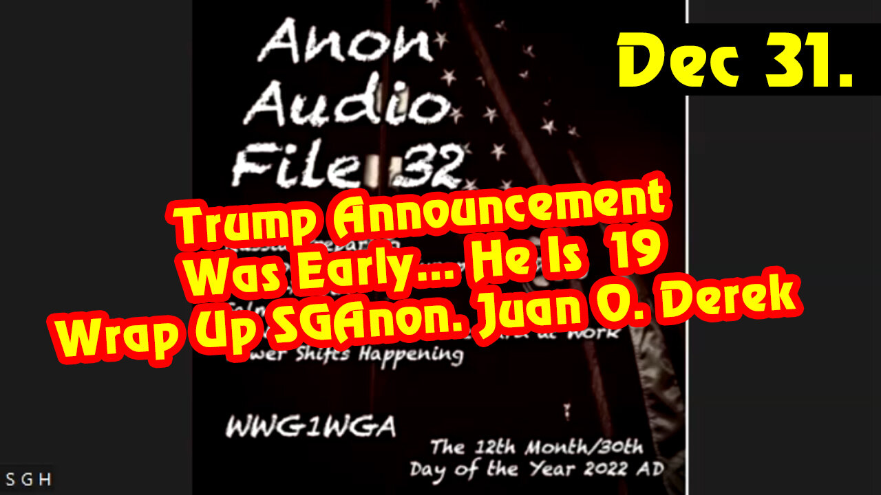 Wrap Up Stream > SG Anon! Juan O Savin! Derek Johnson - They Walked Into The Trap