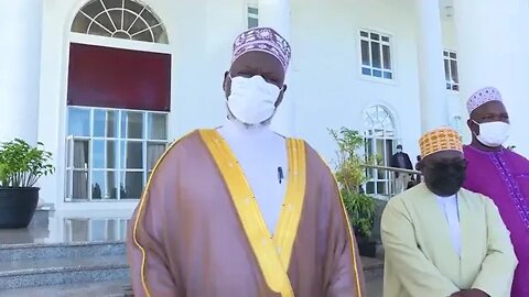 President Museveni with the Muslims