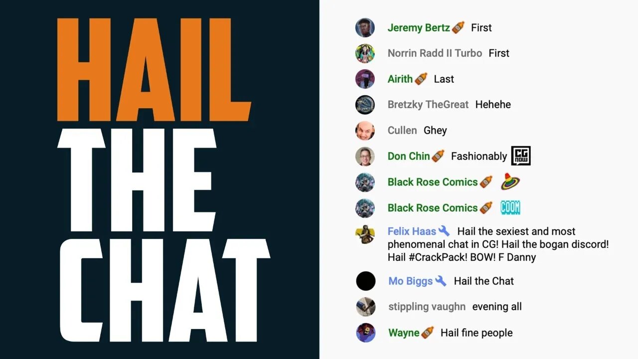 HAIL THE CHAT! Scrolling down...