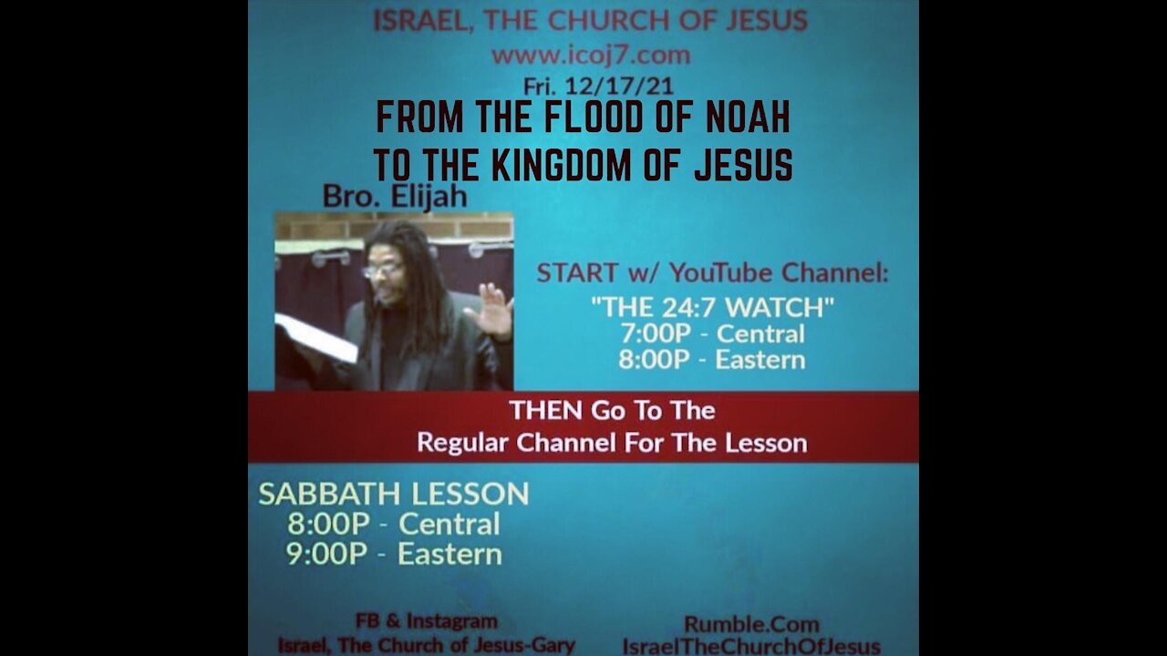 FROM THE FLOOD OF NOAH TO THE KINGDOM OF JESUS