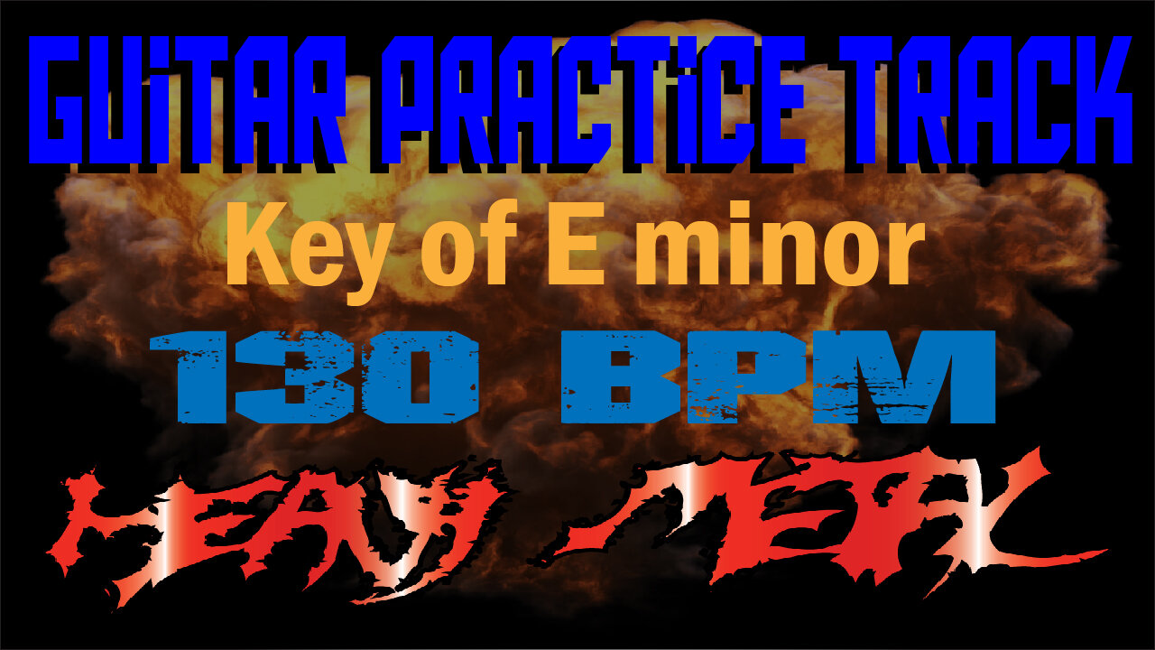 Heavy Metal Rock Backing Track 120 bpm in the Key of Em