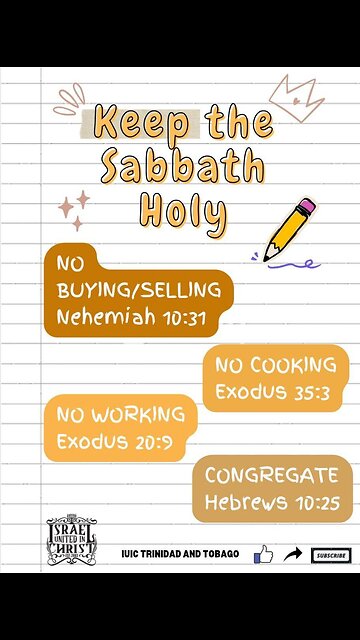 God Commands Us To Keep The Sabbath Day Holy!