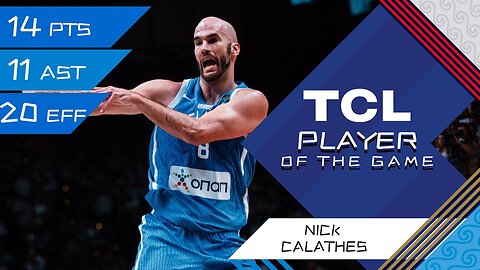 Nick Calathes (14 PTS) - TCL Player Of The Game - CRO vs GRE - FIBA OQT 2024 Greece