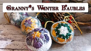 Crochet Granny Christmas Bauble Tutorial