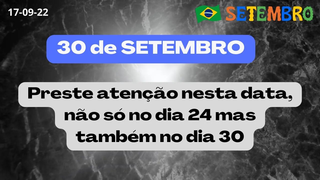 Preste atenção nesta data não só no dia 24 mas também no dia 30