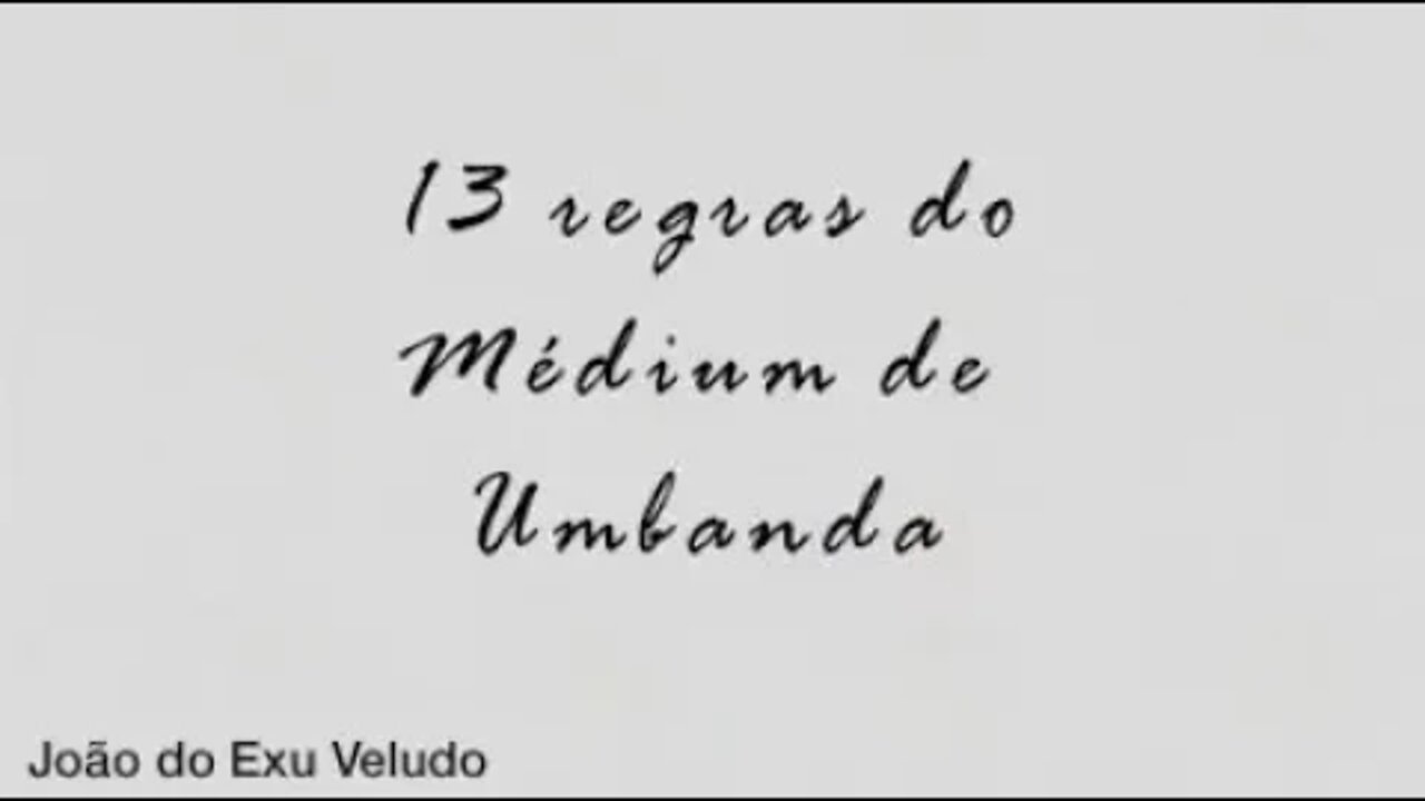 Regras médium de umbanda