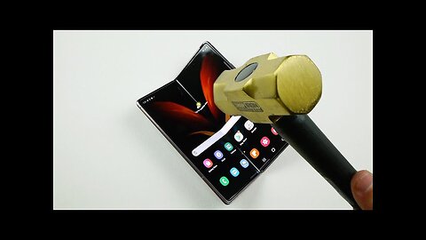 Samsung Galaxy Fold 2 5G Hammer + Knife & Bend Test Durability