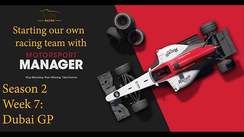 Motorsport Manager Season 2 Week 7 Dubi GP