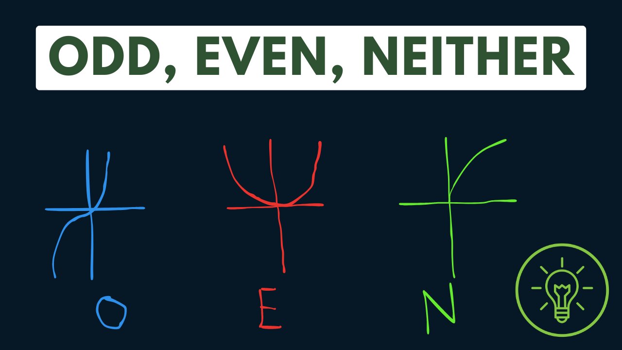 How to Determine if a Function is Even, Odd, or Neither (With & Without Graph)