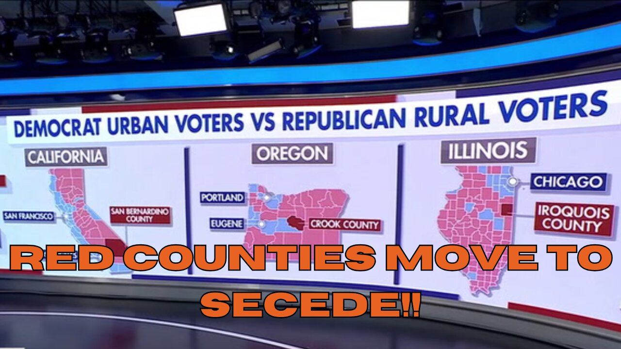 Red counties move to SECEDE from blue California and Illinois to start new states!!