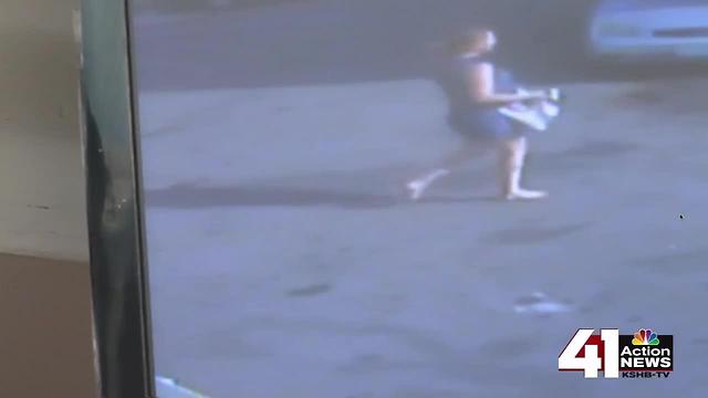 Surveillance video shows moments leading up to suspects stealing car from KCK gas station