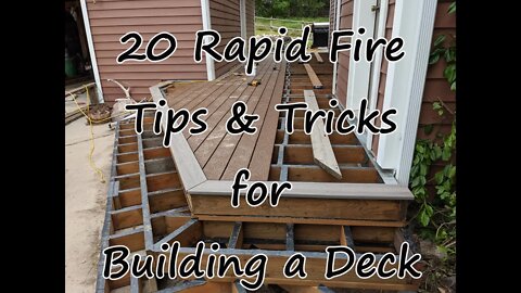 20 Rapid-Fire Deck Building Tips for the DIY.