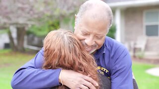 Lansing woman was in the right place at the right time.