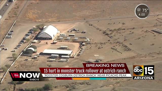 Monster truck crashes near Picacho Peak