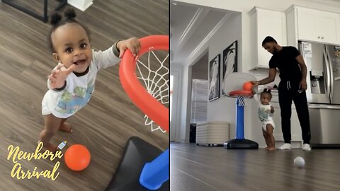 Toosii Tries To Teach Son Ezrah How To Play Basketball! 🏀