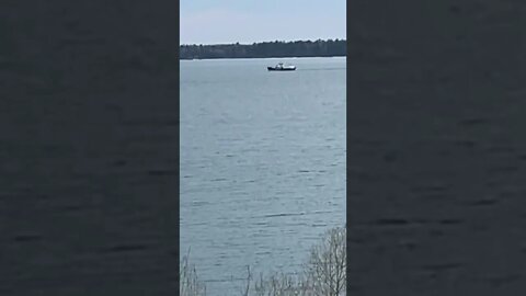 Saturday morning on Lake superior in Madeline Island Ferry.￼