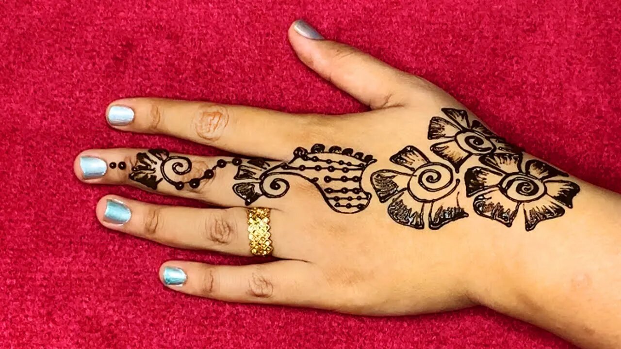 Classy henna design _ back hand henna design _ new henna design