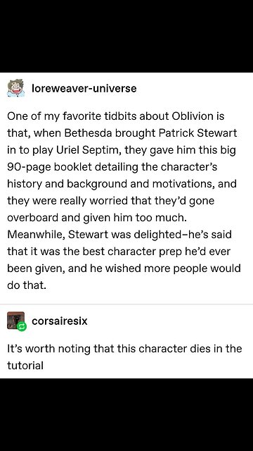 Patrick Stewart in Oblivion #silly #funny #memes #elderscrolls #oblivion #prepping