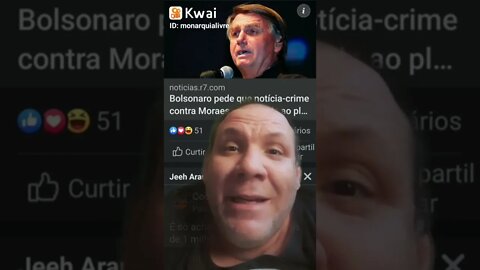 Bolsonaro pede que notícia crime contra Moraes seja leva ao plenário do STF