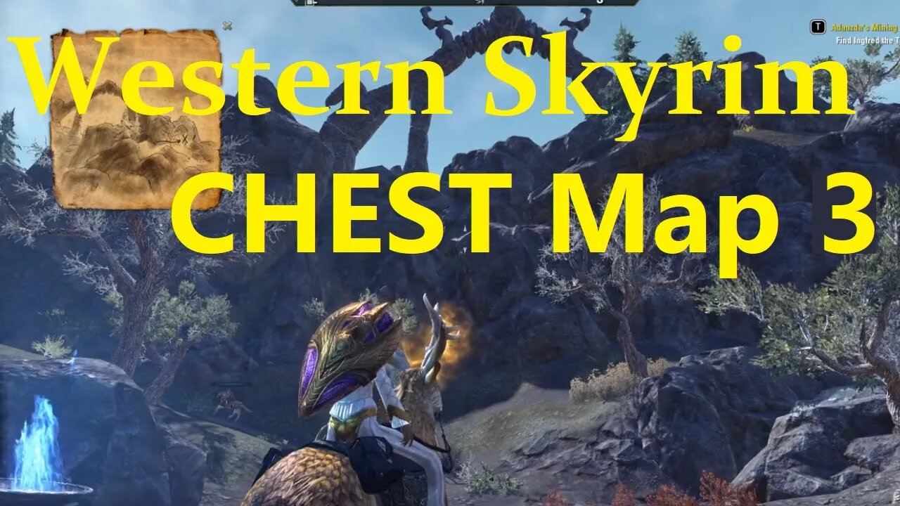 ESO GREYMOOR - Western Skyrim Treasure Map #3 Chest Location! (Elder Scrolls Online)