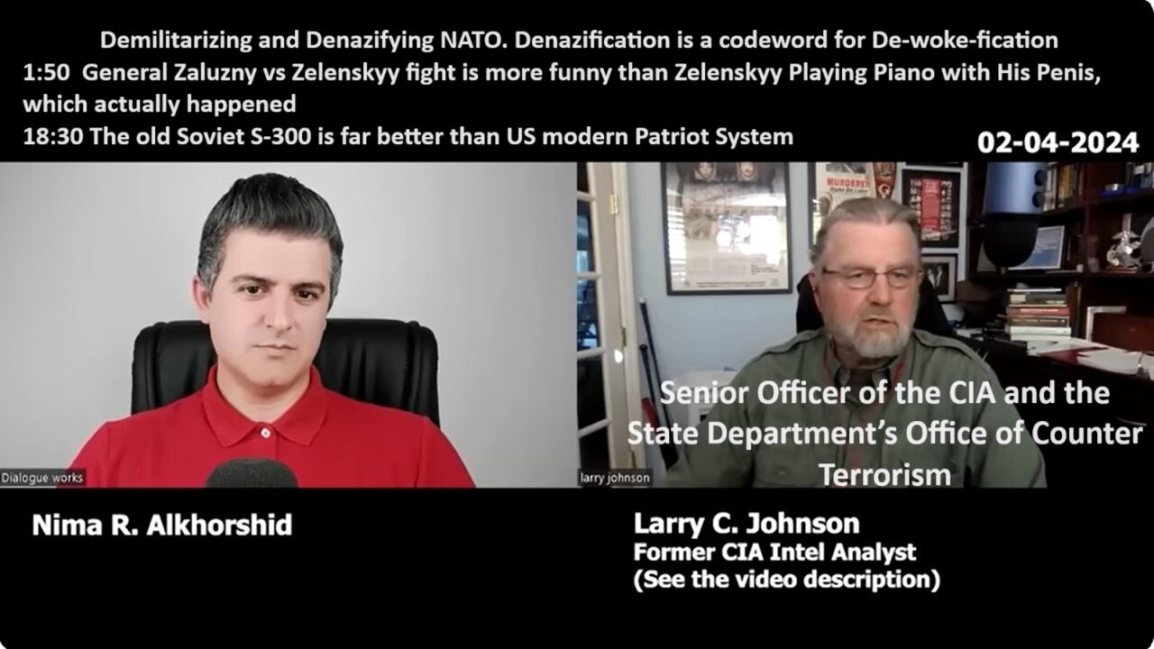 Johnson CIA: Russia Demilitarizing/Denazifying NATO. Denazification is a codeword for DeWokeFication