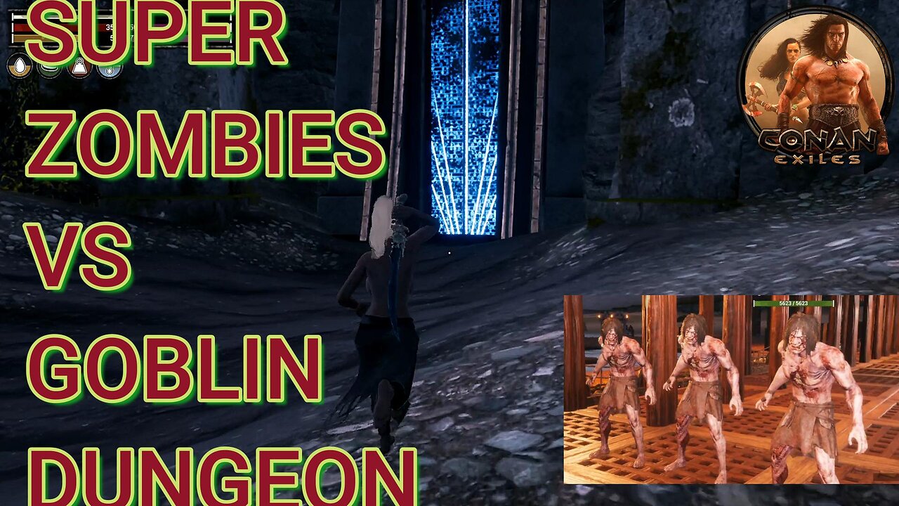 Conan Exiles Super Zombies vs Goblin Dungeon Busty Boobs #boosteroid #conanexiles