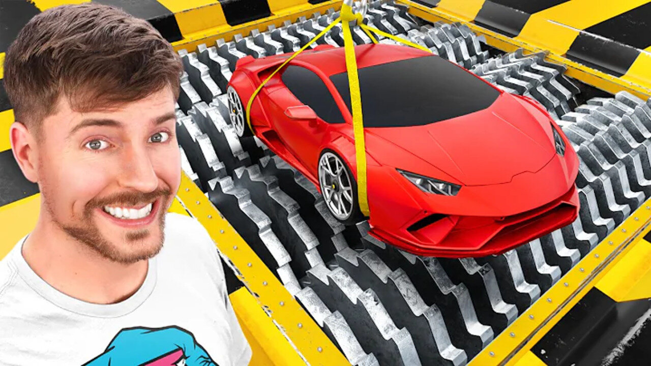 MrBeast - Lamborghini Vs World's Largest Shredder