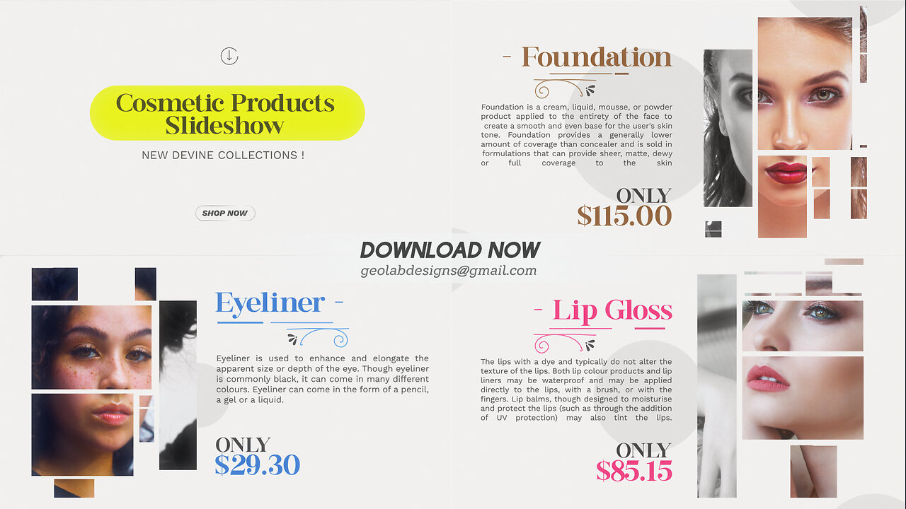 Cosmetic Products Slideshow