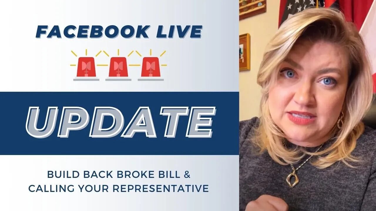 Rep Cammack's Facebook Live November 18th On Build Back Broke Bill And Calling Your Representative