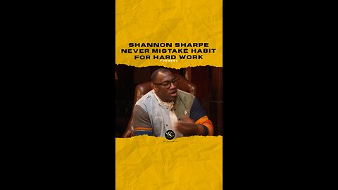 @shannonsharpe84 Never mistake habit for hard work