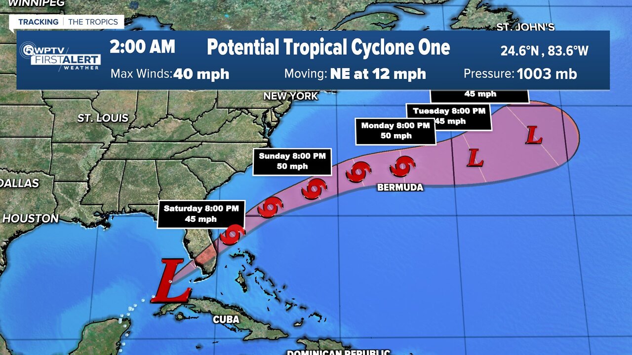 Tracking Potential Tropical Cyclone One: Saturday 2 a.m.