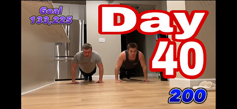 February 9th. 133,225 Push Ups challenge (Day 40)