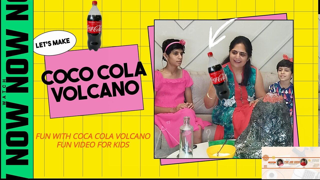 COCA COLA VOLCANO....kids videos for kids...science education. Fun educational video.