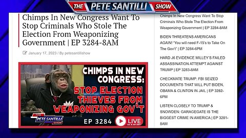 CHIMPS IN CONGRESS WANT TO STOP ELECTION THIEVES FROM WEAPONIZING GOVERNMENT